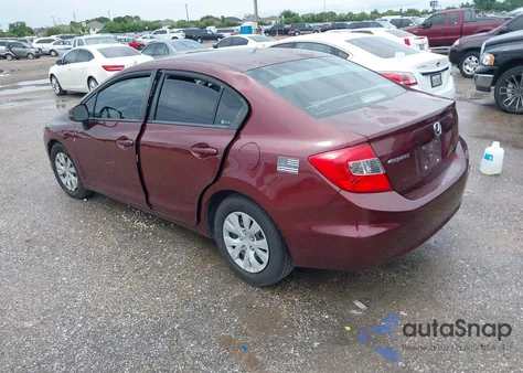 2012 Honda Civic Lx from USA, damaged, VIN 2HGFB2F5XCH612873